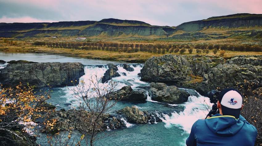 cascate, fotografo, Islanda